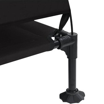 Verhoogd Hondenbed met Afneembaar Dak Zwart XL Staal 6
