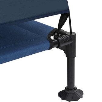 Verhoogd hondenbed met afneembaar dak - Marineblauw - XL - Staal 6
