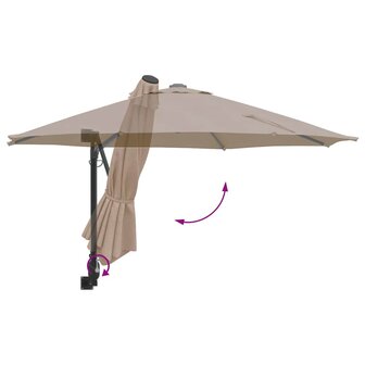 Wandparasol Taupe 250 cm 7