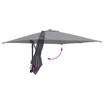 Wandparasol in Anthraciet 247 cm 7