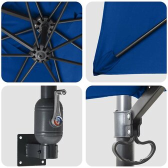 Wandparasol Azure Blauw 247 cm 6