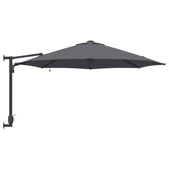 Wandparasol met LED&amp;apos;s Antraciet 248 cm 4