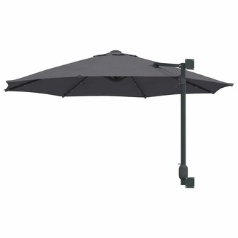 Wandparasol met LED&amp;apos;s Antraciet 248 cm 5