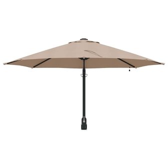 Wandparasol met LED&amp;apos;s in Taupe 248 cm 3