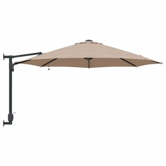 Wandparasol met LED&amp;apos;s in Taupe 248 cm 4