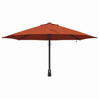 Wandparasol met LED-verlichting Terracotta 248 cm 3