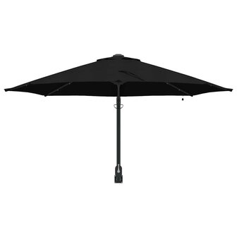 Wandparasol met LED&amp;apos;s Zwart 248 cm 3