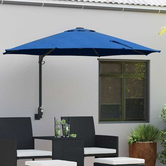 Wandparasol met LED&amp;apos;s Azure Blauw 248 cm 1
