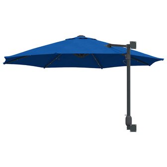 Wandparasol met LED&amp;apos;s Azure Blauw 248 cm 5