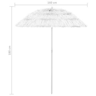 Strandparasol Hawa&iuml; 180 cm wit 8