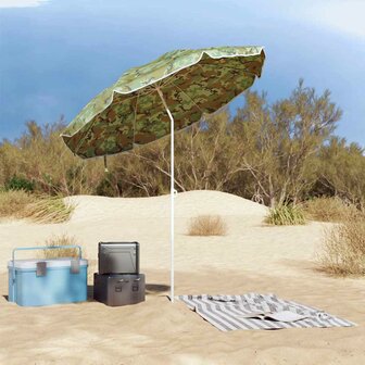 Strandparasol met metalen paal 161x193 cm polyester camouflage 2