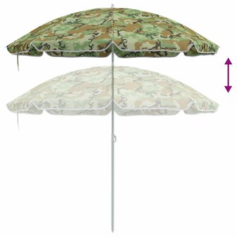 Strandparasol met metalen paal 161x193 cm polyester camouflage 5