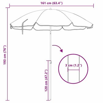 Strandparasol met metalen paal 161x193 cm polyester camouflage 7