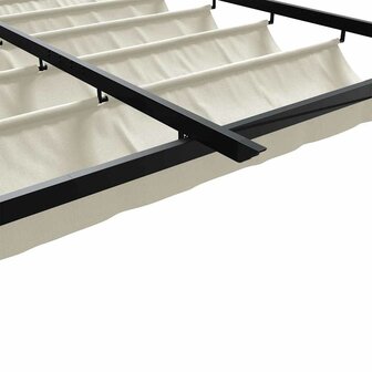 Wandgemonteerde Pergola Cr&egrave;me 3 x 3 m Staal 6