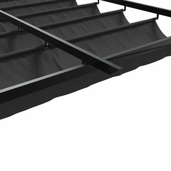 Wandgemonteerde Pergola Antraciet 3 x 3 m Staal 6