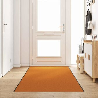 Deurmat wasbaar 120x400 cm oranje 1