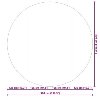 Ronde Zwembadhoes Zwart Plastic &Oslash; 500 cm Zwembadhoes Ronde 6