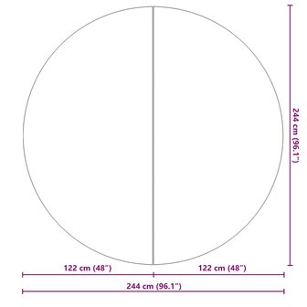 Ronde Zwembadhoes Zwart Polyethyleen &Oslash; 244 cm Waterdicht 6