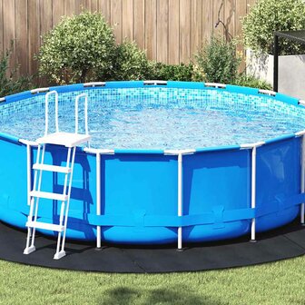 Ronde Zwembadhoes Zwart Polyethyleen &Oslash; 396 cm Duurzaam 1