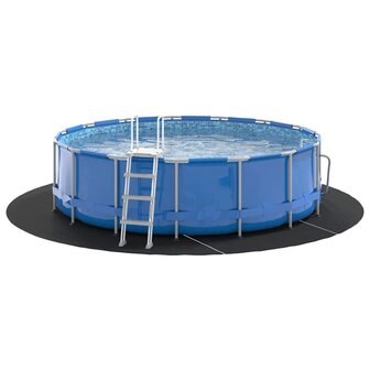 Ronde Zwembadhoes Zwart Polyethyleen &Oslash; 396 cm Duurzaam 2