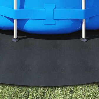 Ronde Zwembadhoes Zwart Polyethyleen &Oslash; 396 cm Duurzaam 3