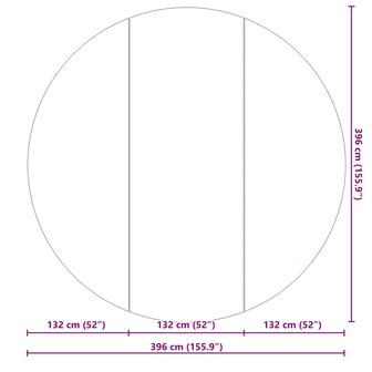 Ronde Zwembadhoes Zwart Polyethyleen &Oslash; 396 cm Duurzaam 6