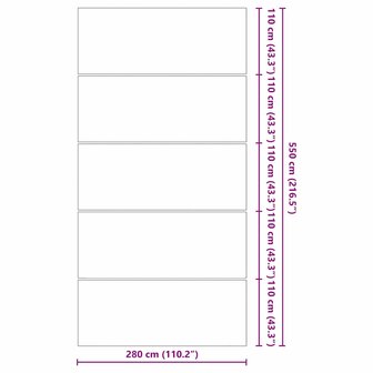 Rechthoekige Zwembadhoes Zwart Polyethyleen 550 x 280 cm 6