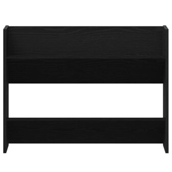 Wand Schoenenkasten Zwart eiken 60 x 18 x 60 cm Bewerkt hout 3