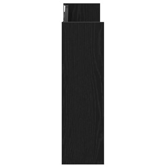 Wand Schoenenkasten Zwart eiken 60 x 18 x 60 cm Bewerkt hout 4