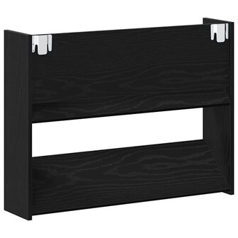 Wand Schoenenkasten Zwart eiken 60 x 18 x 60 cm Bewerkt hout 5