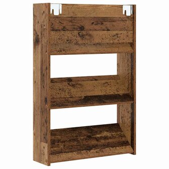 Wand Schoenenkasten Oud hout 60 x 18 x 60 cm Bewerkt hout 6