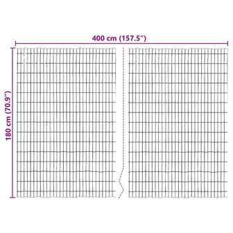 Tuinscherm 400x125 cm schors 5