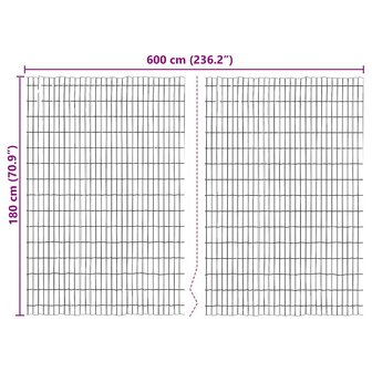 Tuinscherm 600x125 cm schors 5