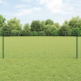 Rustieke Tuinhekje Set Set van 2 Groen Staal Duurzaam Tuinhek 1