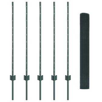 Tuinhek Set Set van 2 Groen Staal Middelgroot Duurzaam 3