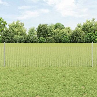 Tuinhek Set Set van 2 Gegalvaniseerd staal 25 x 0.5 m Duurzaam 1