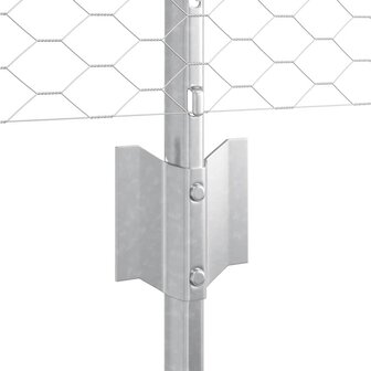 Tuinhek Set Set van 2 Gegalvaniseerd staal 25 x 0.5 m Duurzaam 5
