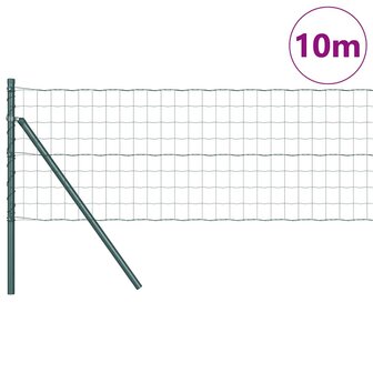 Euro Tuinhek met 7 Palen 0.6x10 m Gegalfaniseerd Staal Groen 2