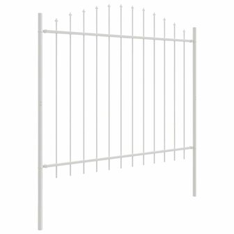 Tuinhek met boog 1,7x1,25 m staal wit 2