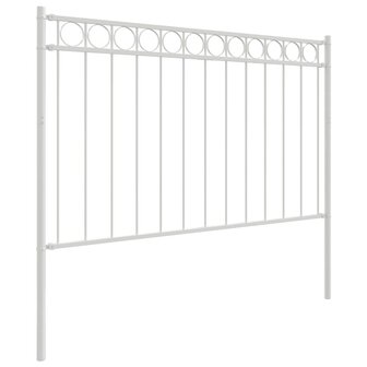 Tuinhek met boog 1,7x0,8 m staal wit 2