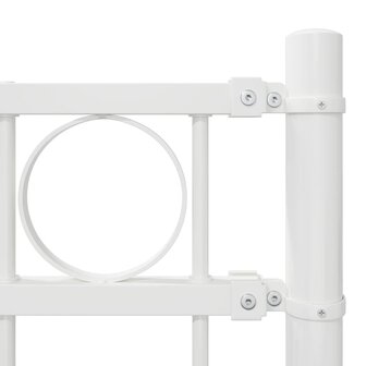 Tuinhek met boog 1,7x0,8 m staal wit 4