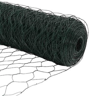 Hexagonale Tuinhekje Groen 0,8 x 2,5 m Staal 6