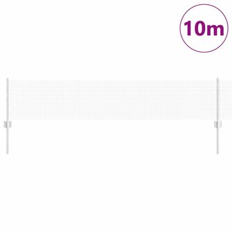 Gelaste Draadhek met 5 U-Posts Zilver 0,4x10 m Staal 2