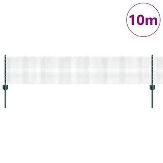Gelaste Draadhek met 5 U-Palen Groen 0.4x10 m Staal 2