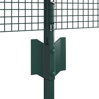 Gelaste Draadhek met 5 U-Palen Groen 0.4x10 m Staal 5