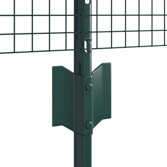 Gelast Draadhek met 5 U-Posten Groen 0.4x10 m Staal 5