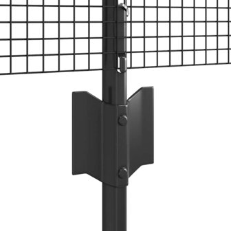 Gelast Draadhek met 5 U Posts Grijs 0.4 x 10 m Staal 4