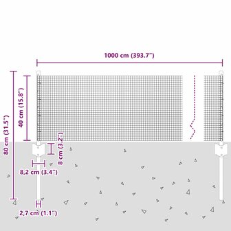 Gelast Draadhek met 5 U Posts Grijs 0.4 x 10 m Staal 7