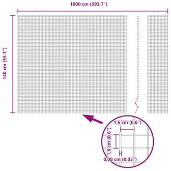 Gelast Draadhek - Grijs - 1.4 x 10 m - Staal 7