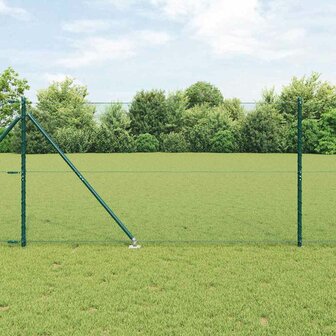 Schuttingset Set van 2 Groen Metaal, Kunststof 25 x 1.2 m 1